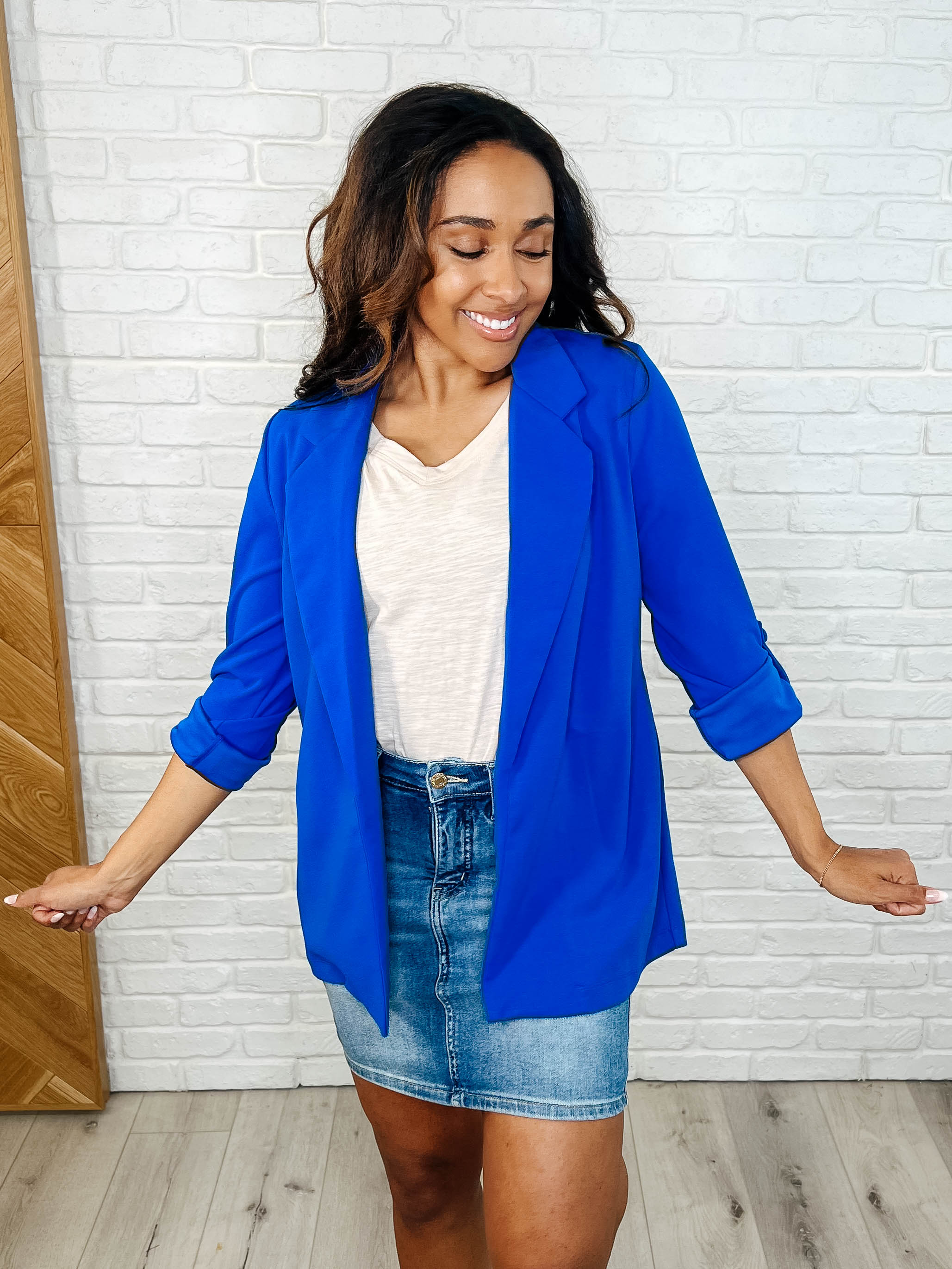 Haley High Rise Control Top Skirt-Denim-Stay Foxy Boutique, Florissant, Missouri