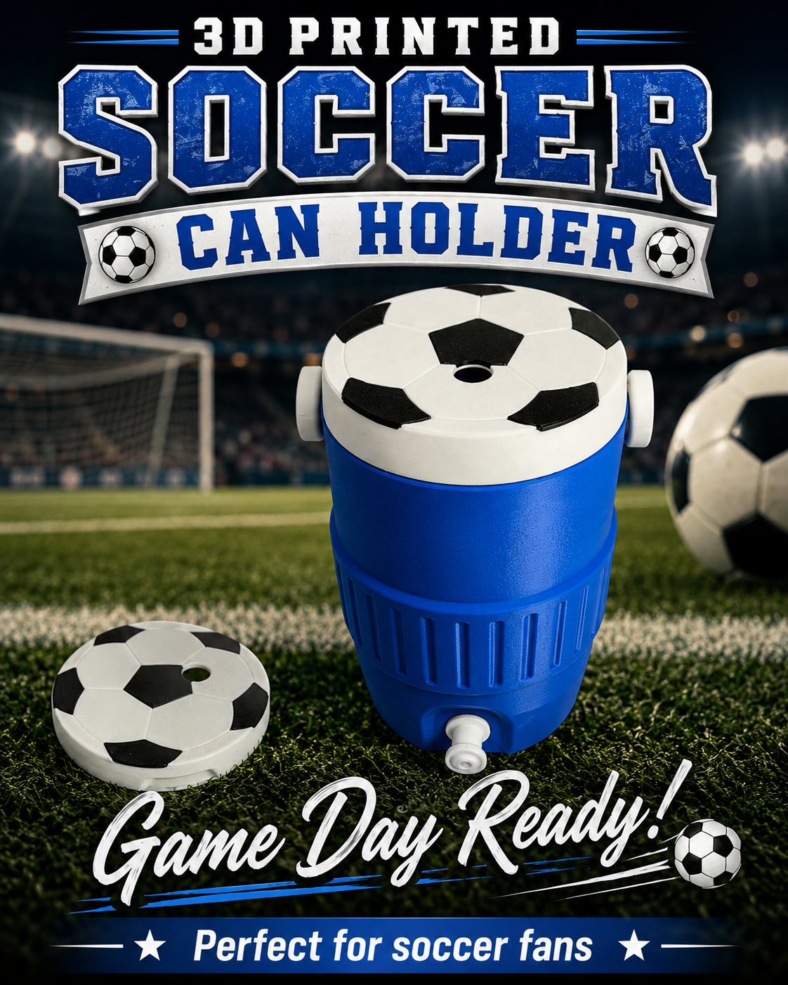 SPORTS THEMED-3D PRINTED CUSTOM 12 OUNCE CAN HOLDERS-Stay Foxy Boutique, Florissant, Missouri