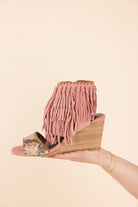 True Fringe Wedge in Blush-140 Wedges-Stay Foxy Boutique, Florissant, Missouri