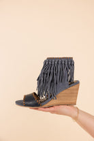 True Fringe Wedge in Denim-140 Wedges-Stay Foxy Boutique, Florissant, Missouri