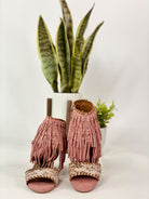 True Fringe Wedge in Blush-140 Wedges-Stay Foxy Boutique, Florissant, Missouri