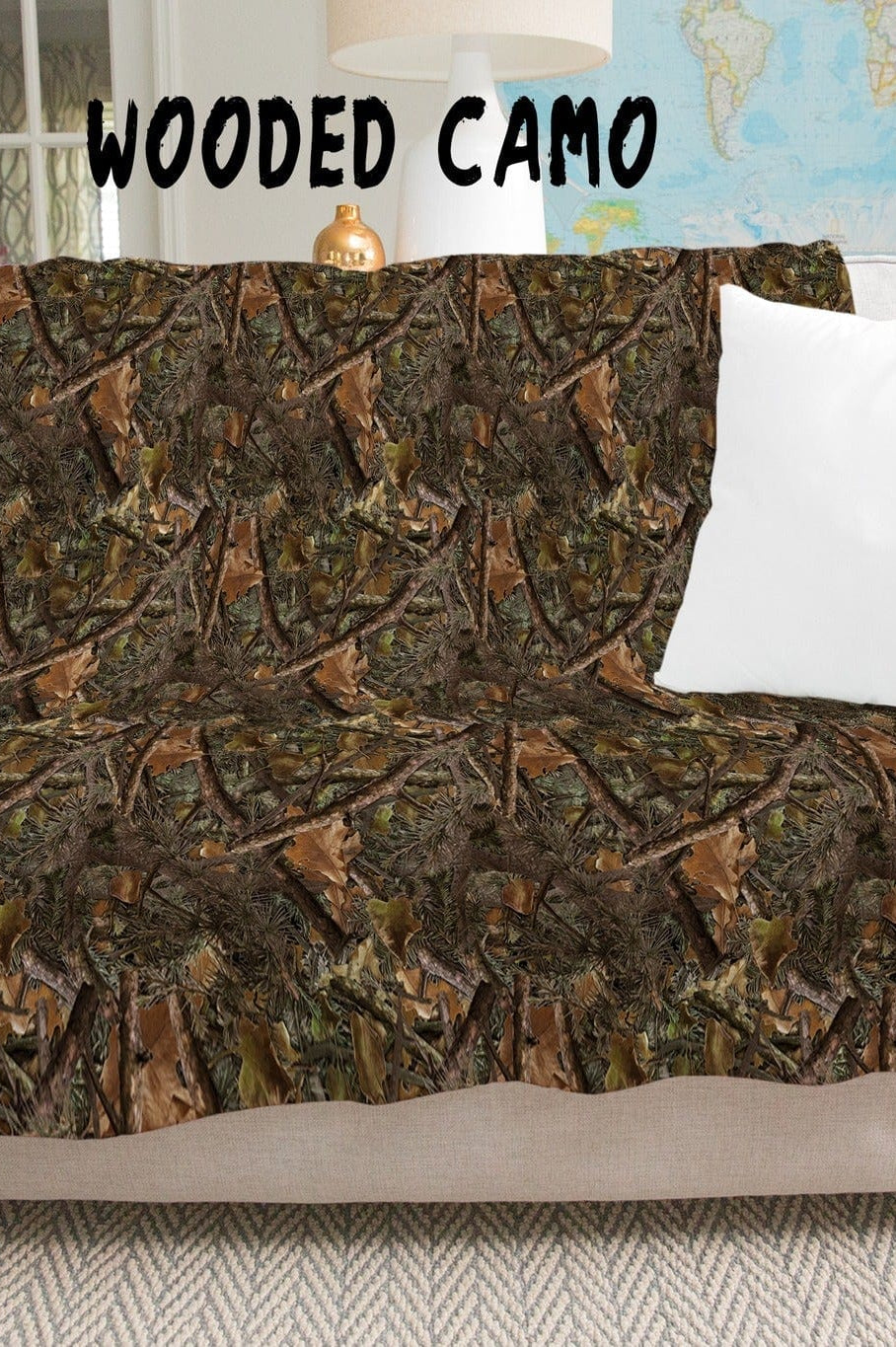 WOODED CAMO- GIANT SHAREABLE THROW BLANKETS-Stay Foxy Boutique, Florissant, Missouri