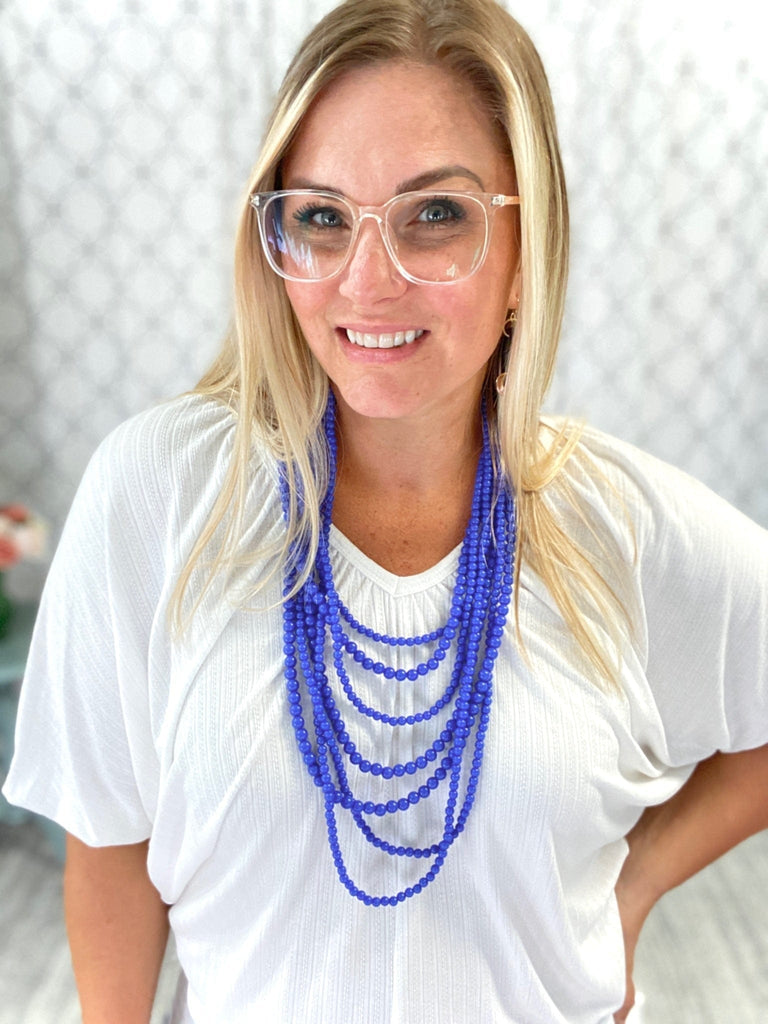 My Boho Beads Necklace in Blue-Scenic Trends-Stay Foxy Boutique, Florissant, Missouri