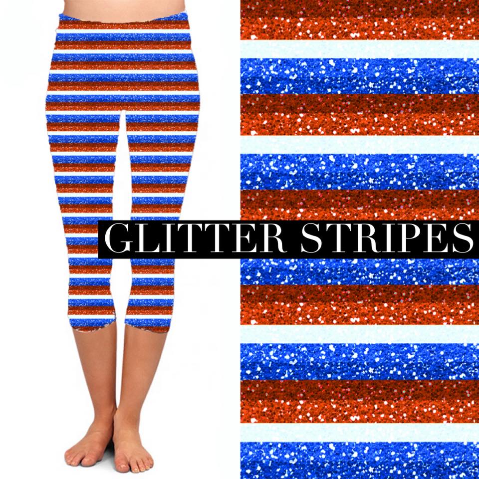 Glitter Stripes Capri-Capri-Stay Foxy Boutique, Florissant, Missouri