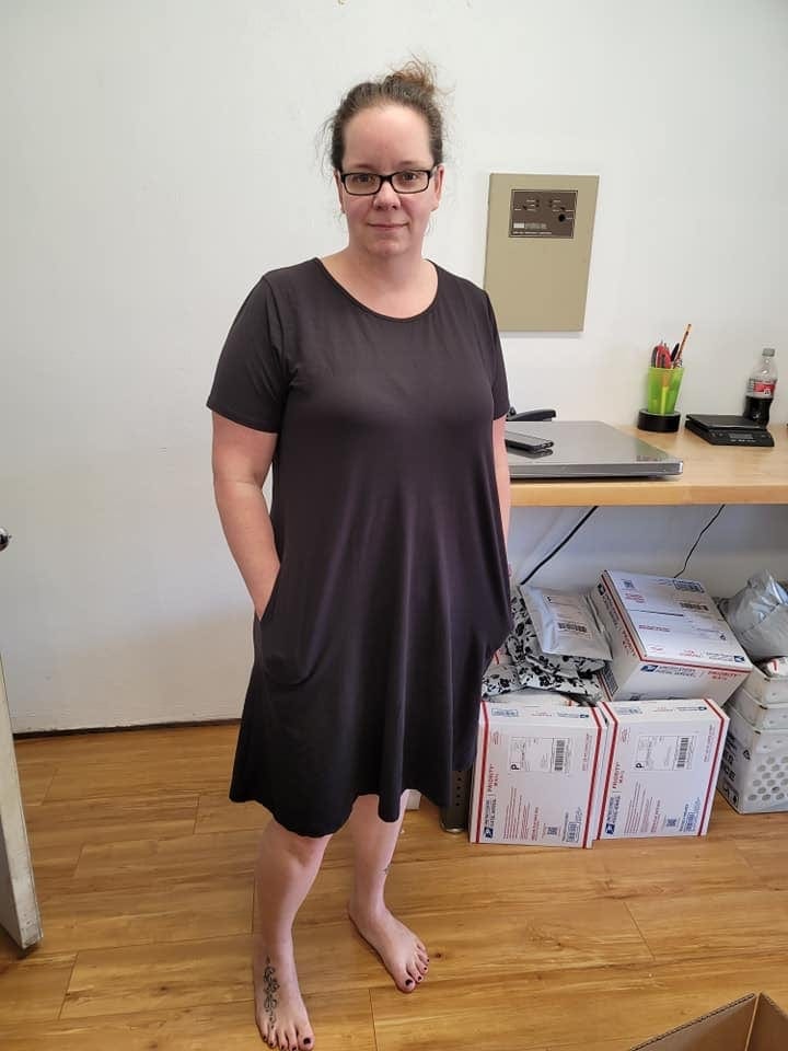 SOLID NAVY POCKET DRESS-Stay Foxy Boutique, Florissant, Missouri