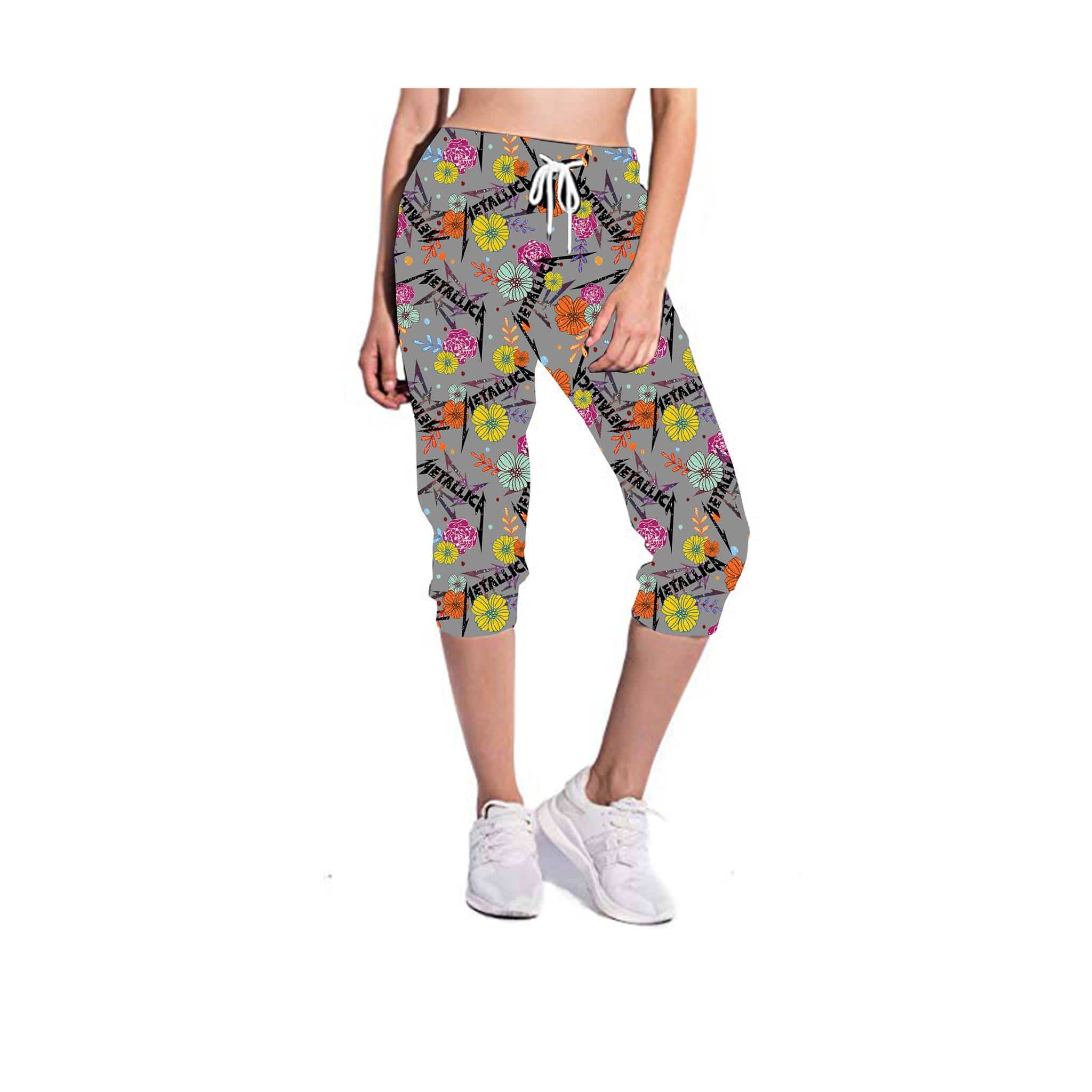 BAND RUN 2- UNFORGIVEN FLORAL LEGGINGS/CAPRI/JOGGERS-Stay Foxy Boutique, Florissant, Missouri