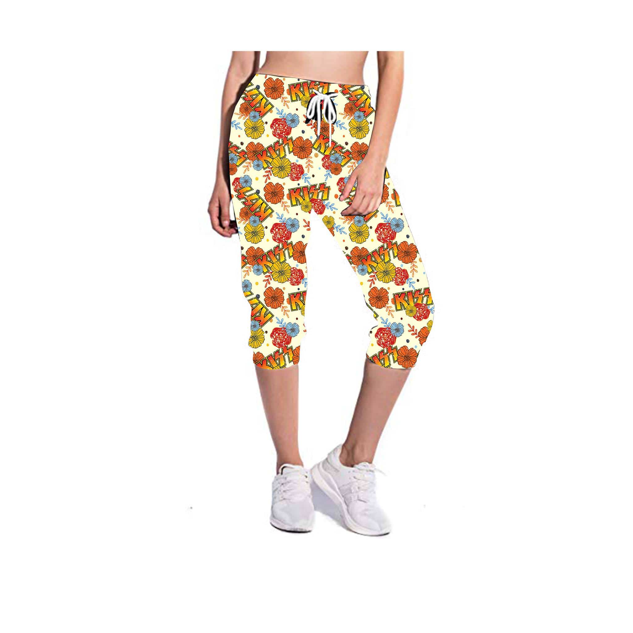 BAND RUN 2- KISS LEGGINGS/CAPRI/JOGGERS-Stay Foxy Boutique, Florissant, Missouri