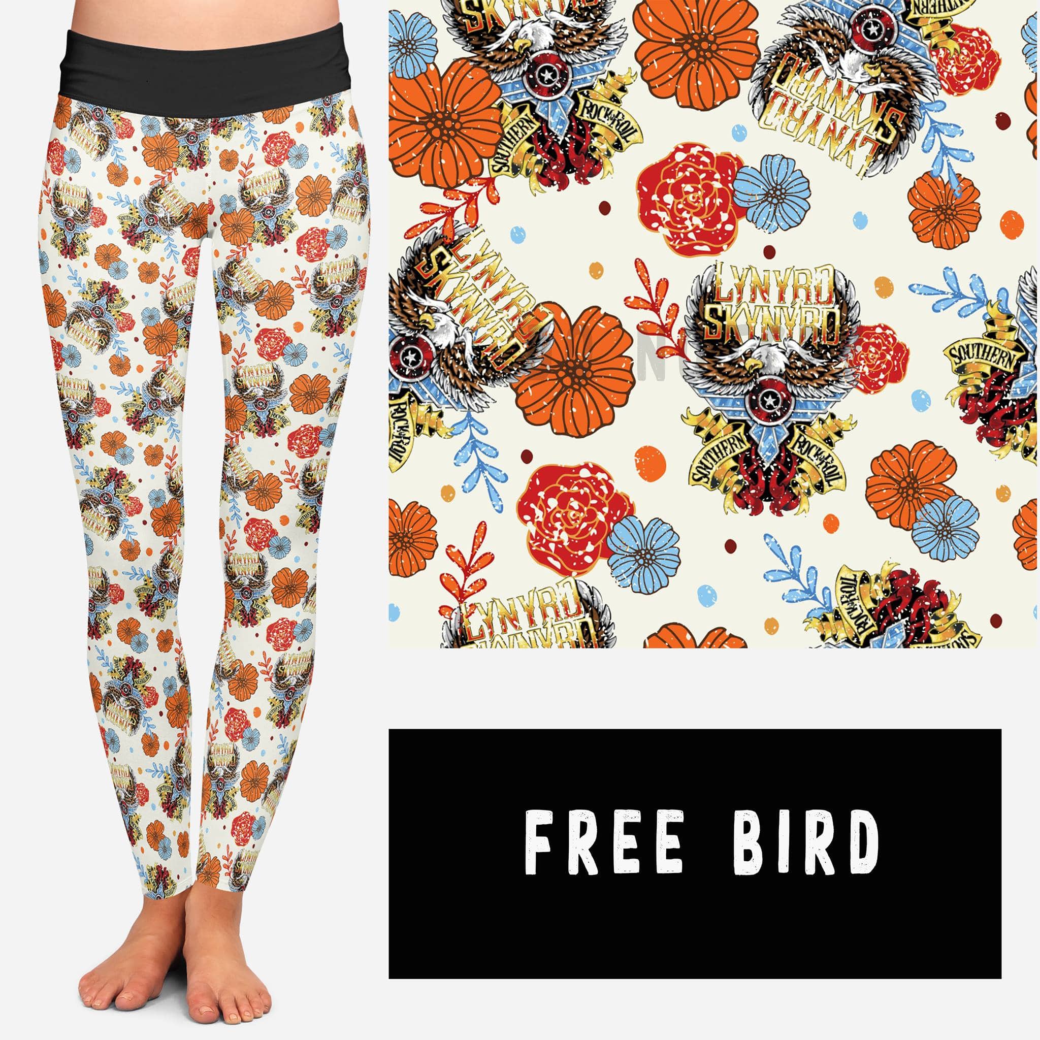 BAND RUN 2- FREE BIRD LEGGINGS/CAPRI/JOGGERS-Stay Foxy Boutique, Florissant, Missouri