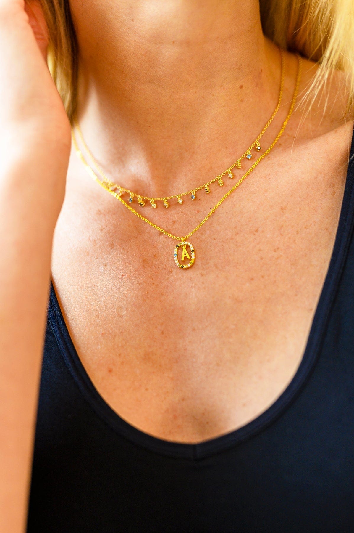 Mi Amor Gold Dipped Initial Necklace-Womens-Stay Foxy Boutique, Florissant, Missouri