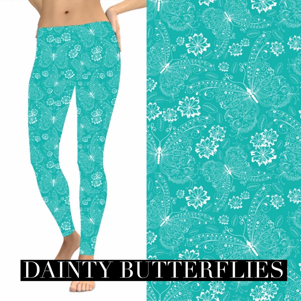 Dainty Butterflies Leggings-Stay Foxy Boutique, Florissant, Missouri