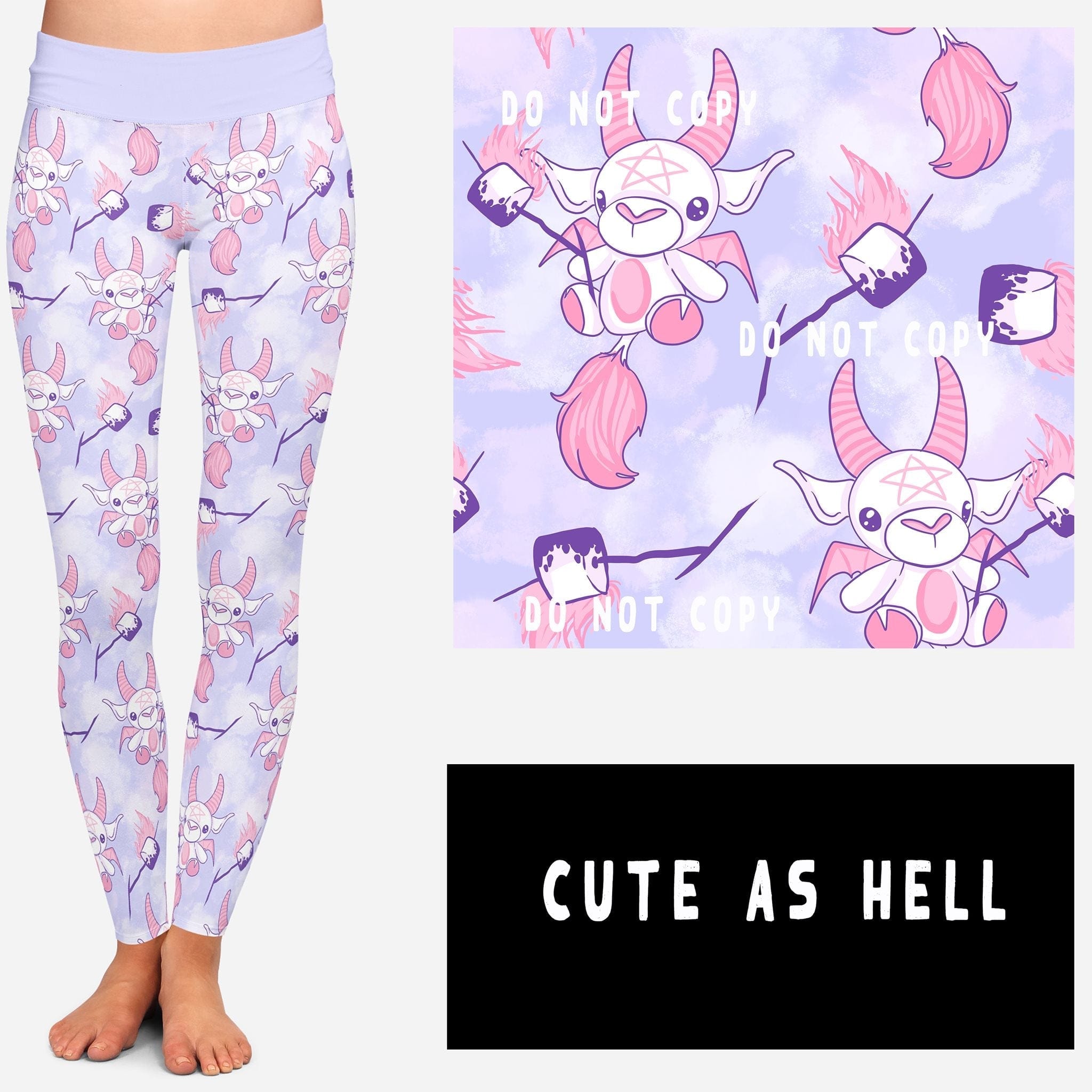 PASTEL ODDITY RUN-CUTE AS HELL LEGGINGS/JOGGERS-Stay Foxy Boutique, Florissant, Missouri