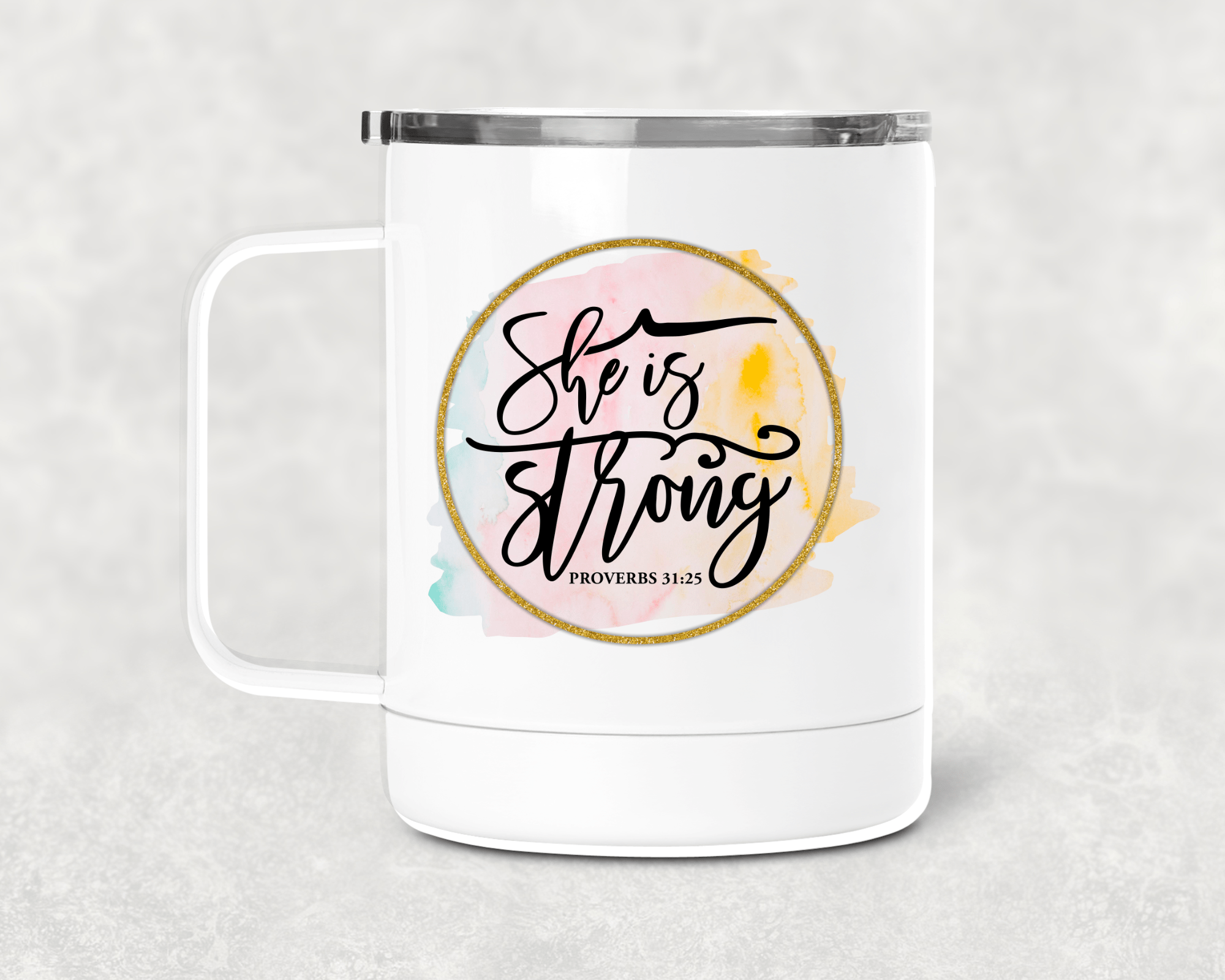 She Is Strong Mug /Wine Cup-Stay Foxy Boutique, Florissant, Missouri
