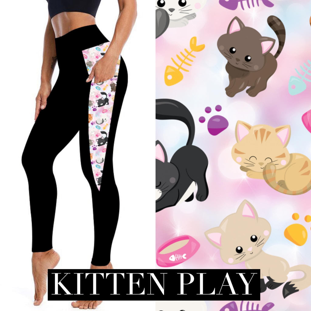 Kitten Play Leggings-Stay Foxy Boutique, Florissant, Missouri