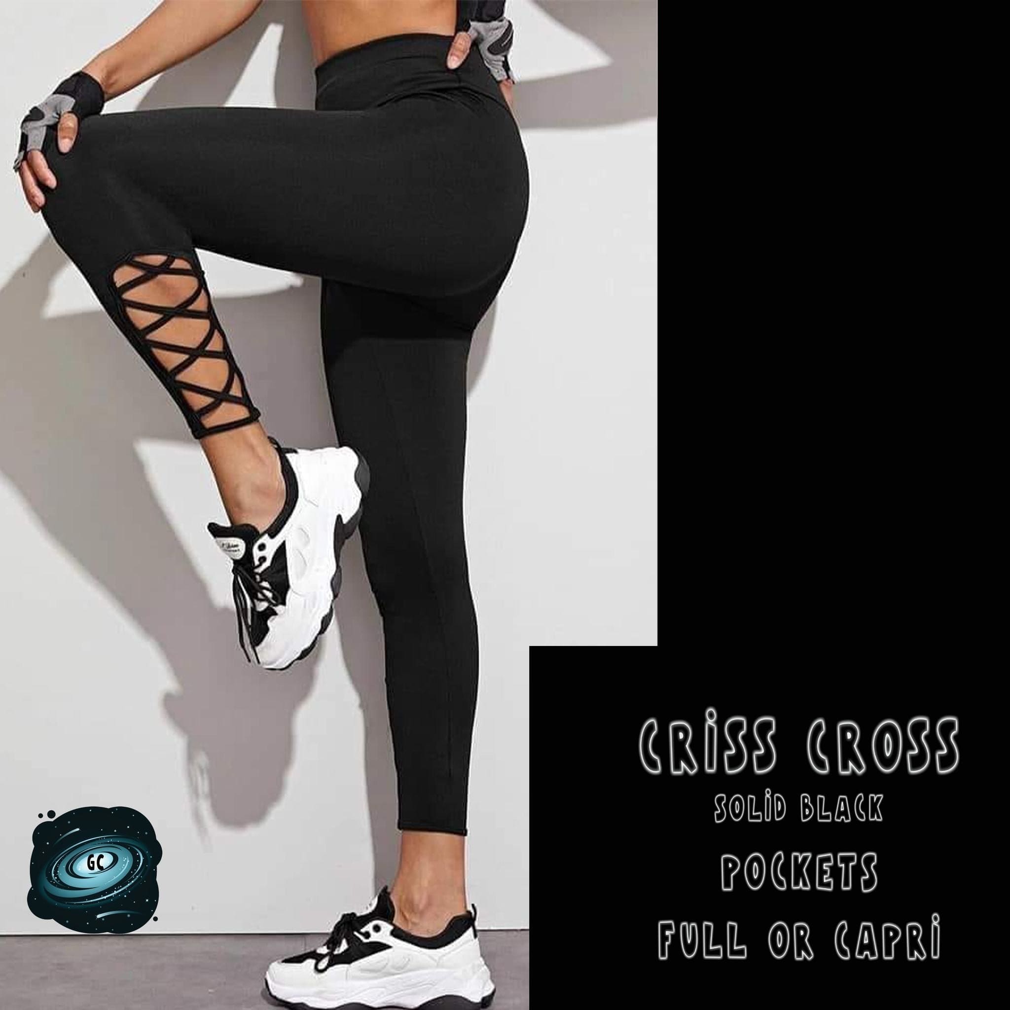 CRISS CROS RUN- SOLID BLACK-Stay Foxy Boutique, Florissant, Missouri