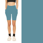 Solid Seaglass Biker Shorts-Stay Foxy Boutique, Florissant, Missouri