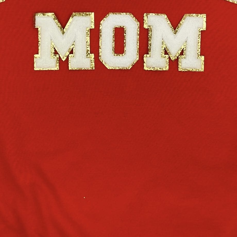 PREORDER: Baseball Mom Chenille Patch Sweatshirt-Womens-Stay Foxy Boutique, Florissant, Missouri