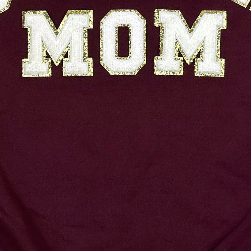 PREORDER: Baseball Mom Chenille Patch Sweatshirt-Womens-Stay Foxy Boutique, Florissant, Missouri