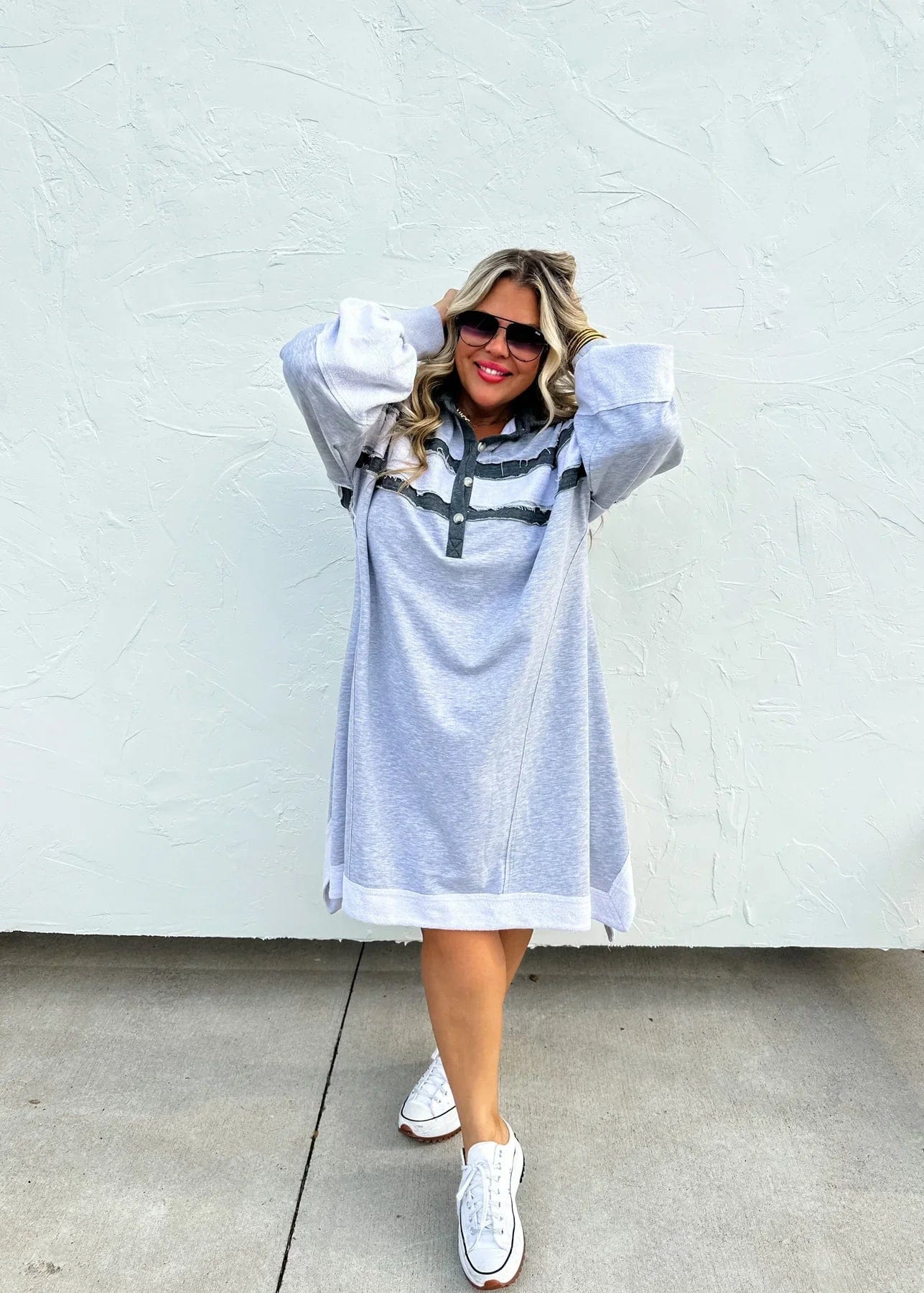 PREORDER: Varsity Jersey Dress in Two Colors-Womens-Stay Foxy Boutique, Florissant, Missouri