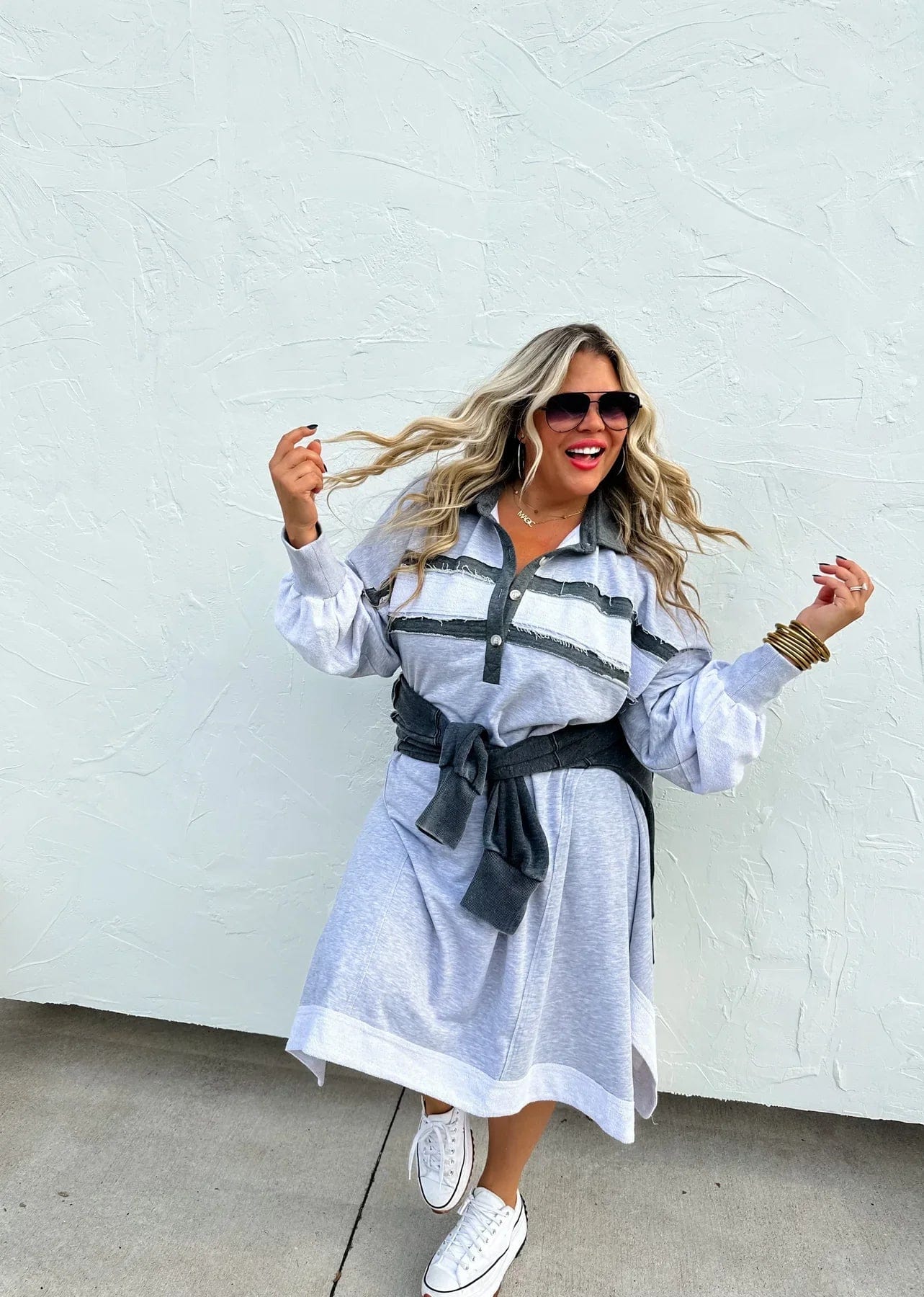 PREORDER: Varsity Jersey Dress in Two Colors-Womens-Stay Foxy Boutique, Florissant, Missouri