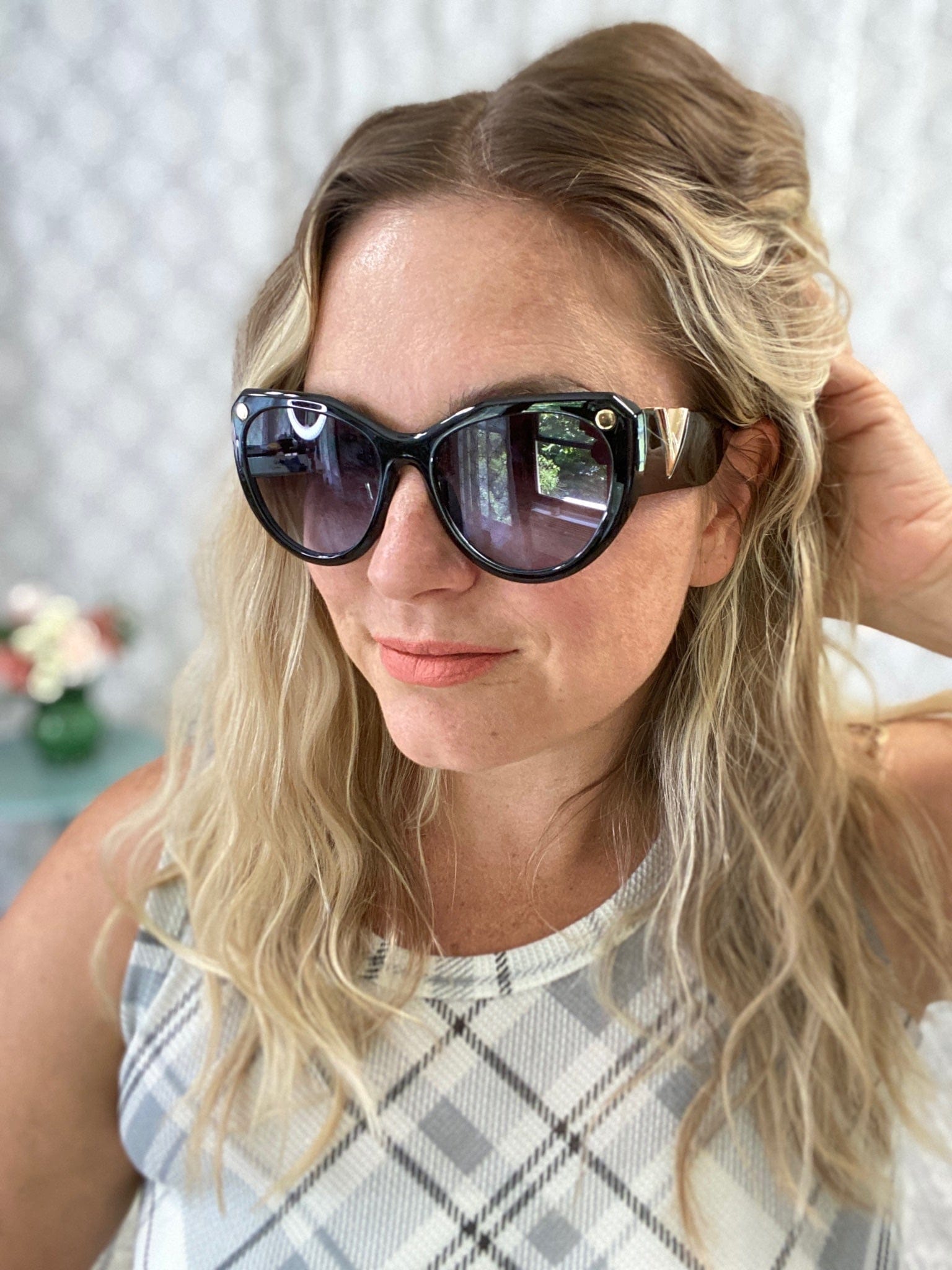 My Retro Cat Eye Sunglasses in Black-Stay Foxy Boutique, Florissant, Missouri