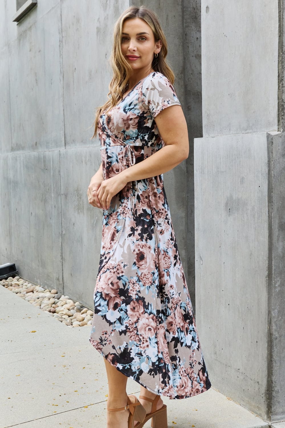 Heimish Give Me Roses Full Size Floral Maxi Wrap Dress-Stay Foxy Boutique, Florissant, Missouri