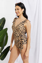 Marina West Swim Full Size Float On Ruffle Faux Wrap One-Piece in Leopard-Stay Foxy Boutique, Florissant, Missouri