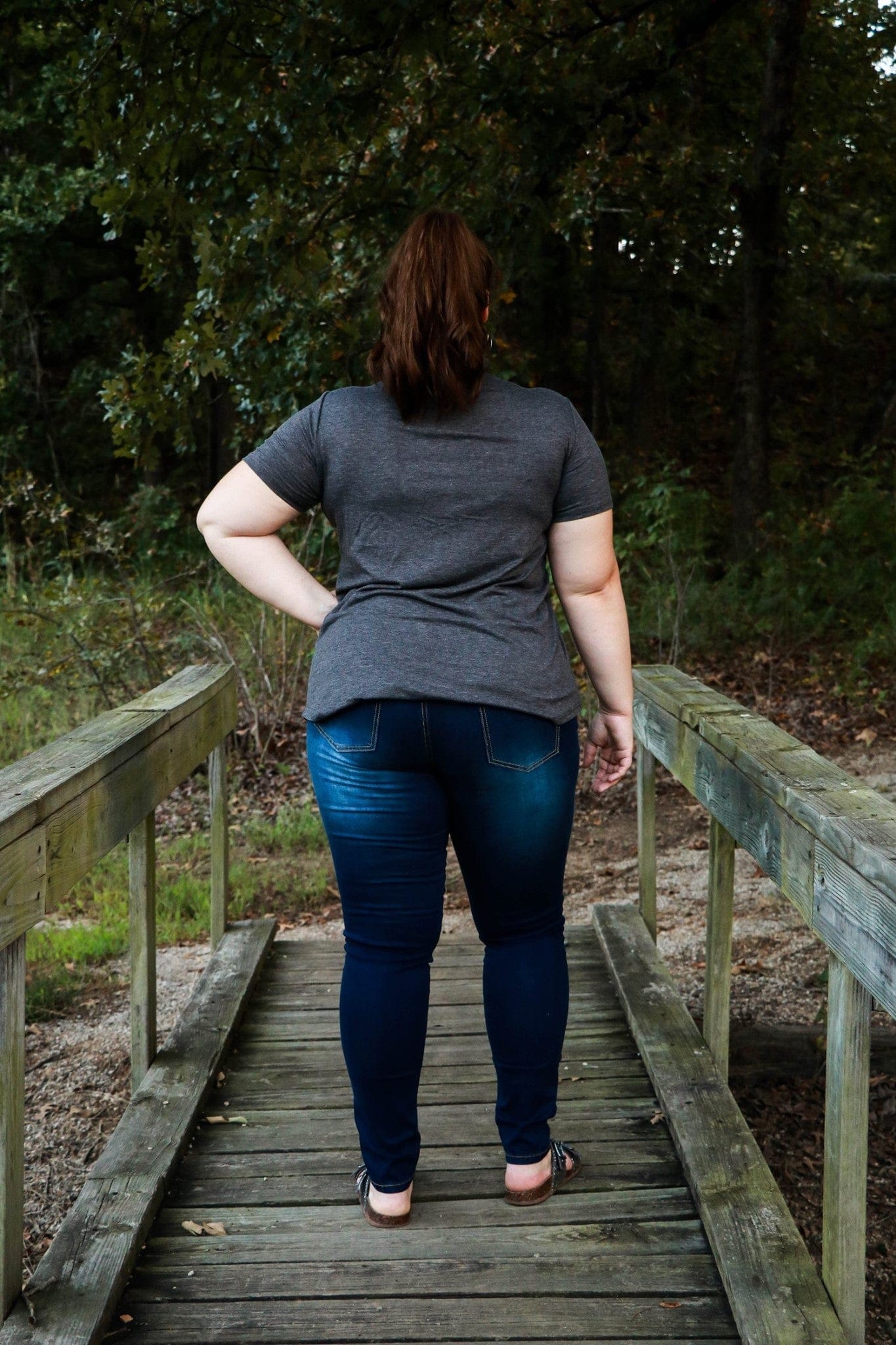 DISTRESSED STRETCH PATCH DENIM-Stay Foxy Boutique, Florissant, Missouri