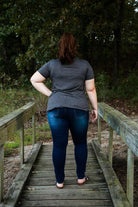 DISTRESSED STRETCH PATCH DENIM-Stay Foxy Boutique, Florissant, Missouri