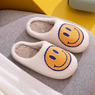 Melody Smiley Face Slippers-Stay Foxy Boutique, Florissant, Missouri