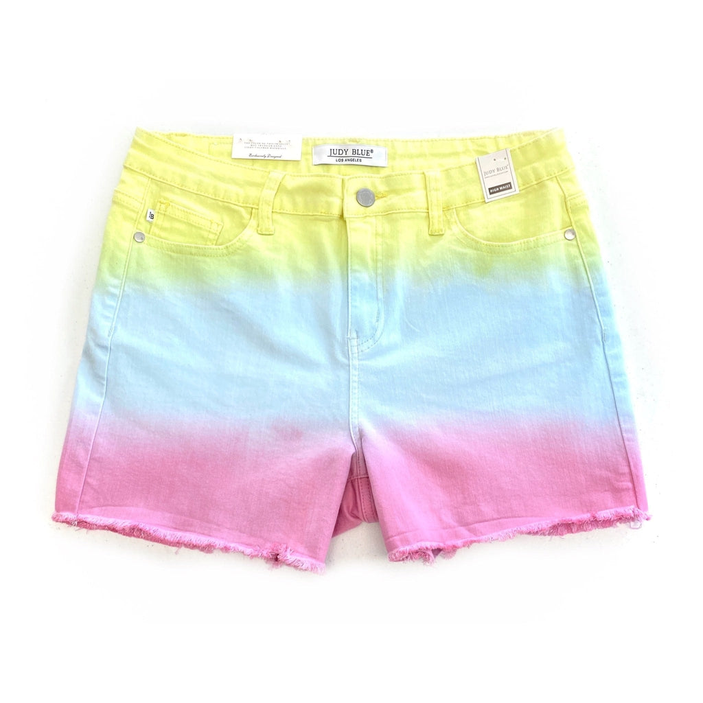 Somewhere Over The Rainbow Judy Blue Shorts-judy blue-Stay Foxy Boutique, Florissant, Missouri