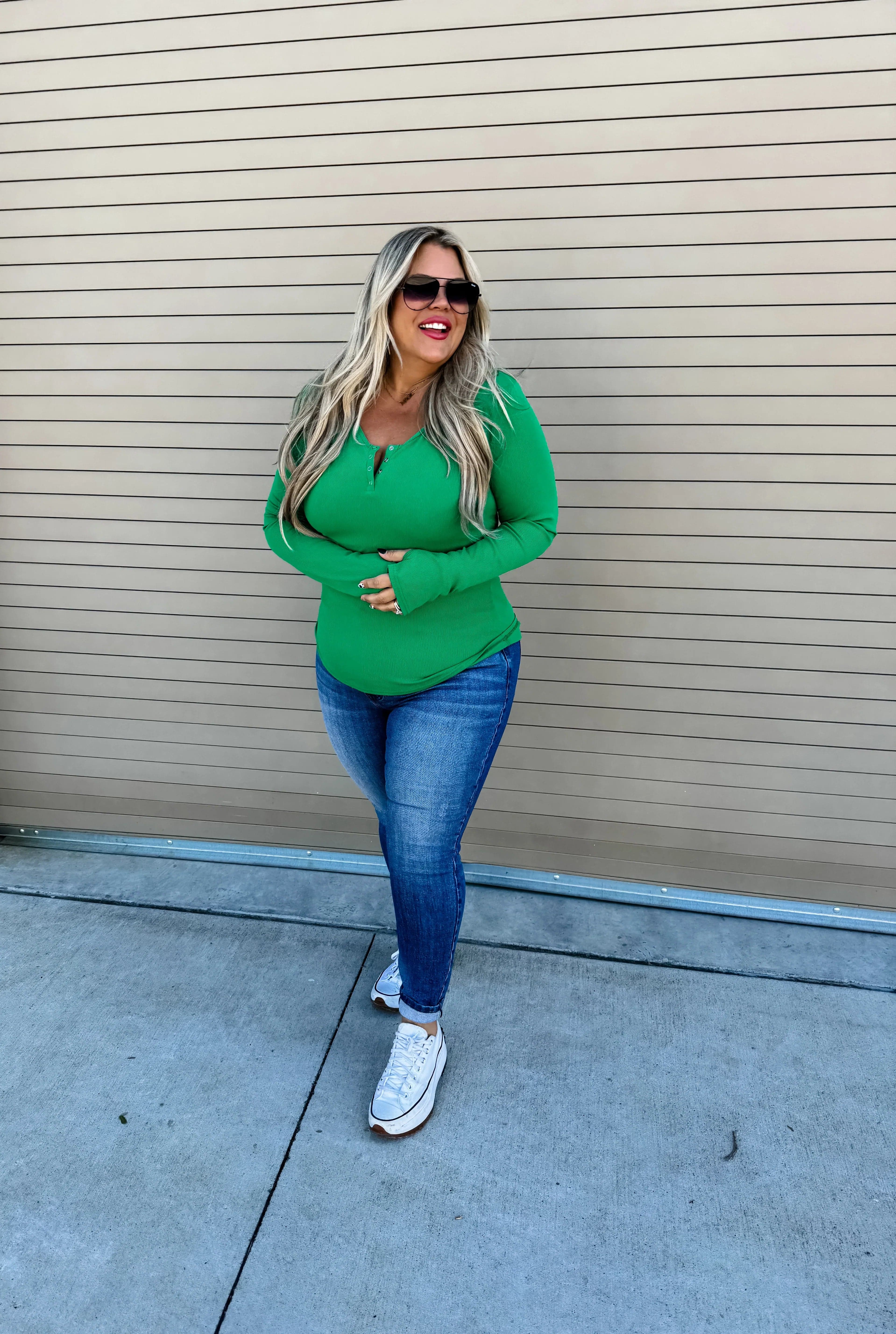 PREORDER: Brooklyn Snap Henley in Five Colors-Womens-Stay Foxy Boutique, Florissant, Missouri