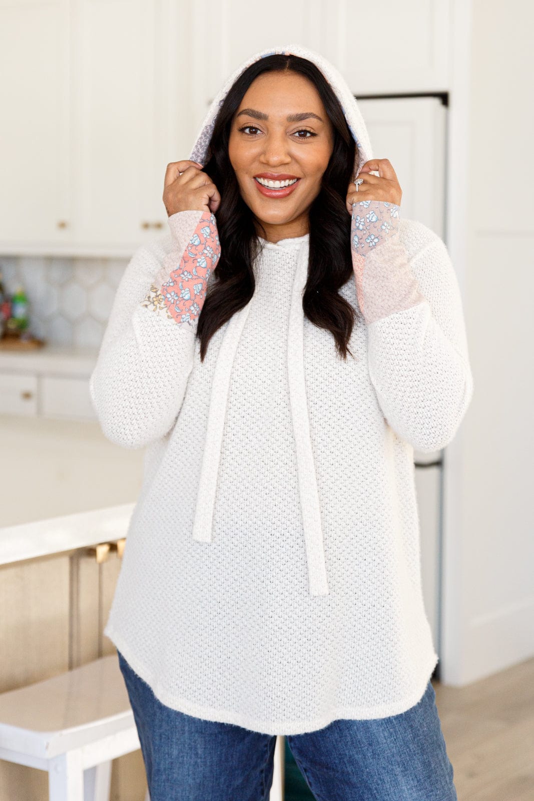 A Tad Chilly Waffle Knit Hoodie-Layers-Stay Foxy Boutique, Florissant, Missouri