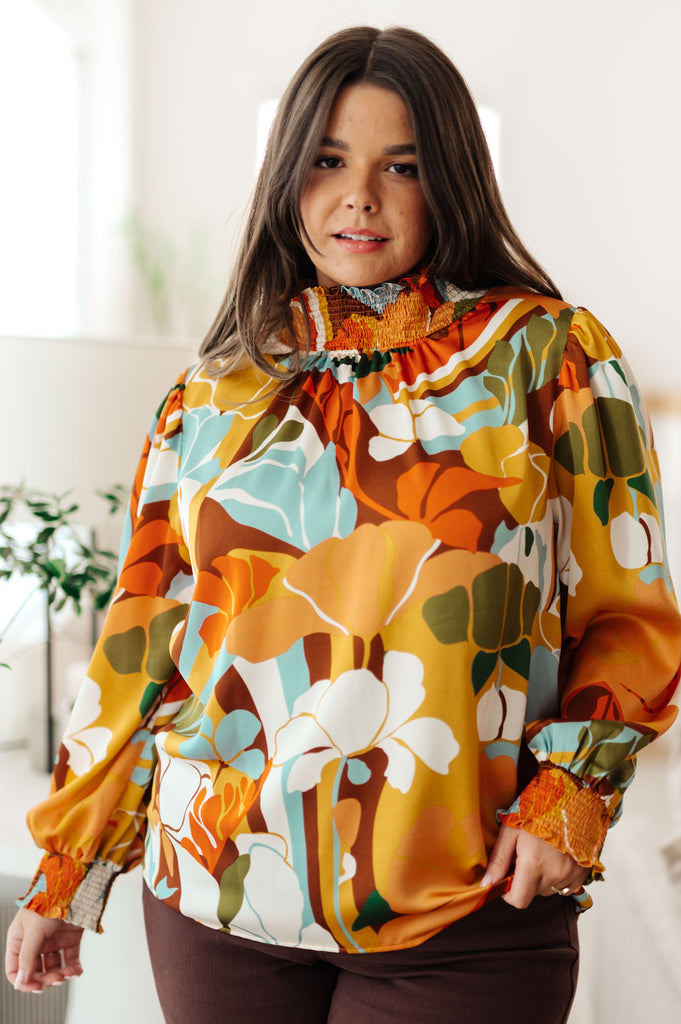 All Together Now Mock Neck Blouse-Womens-Stay Foxy Boutique, Florissant, Missouri