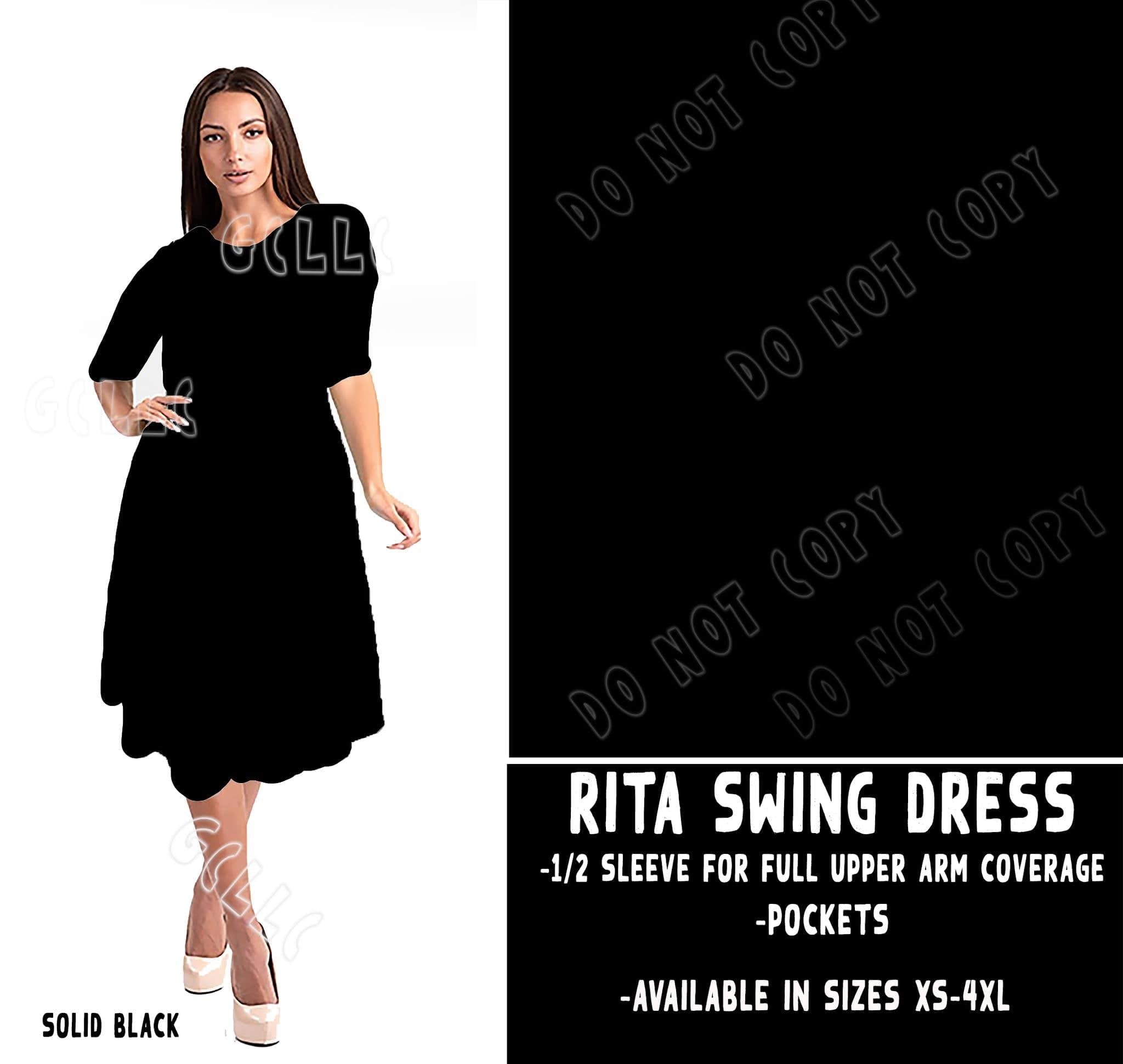 RITA SWING DRESS RUN-SOLID BLACK-Stay Foxy Boutique, Florissant, Missouri