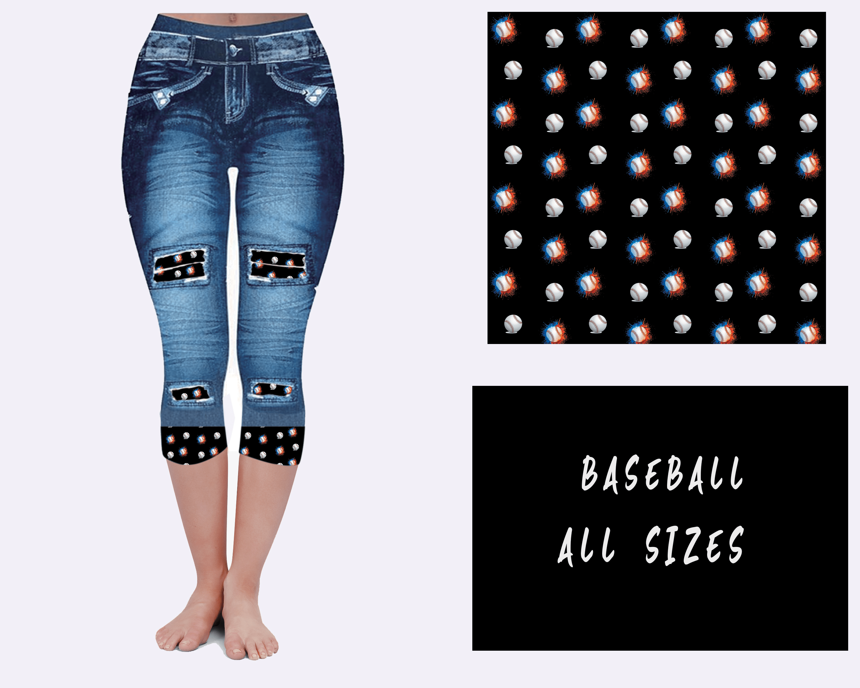 LEGGING JEAN RUN-BASEBALL (ACTIVE BACK POCKETS)-Stay Foxy Boutique, Florissant, Missouri