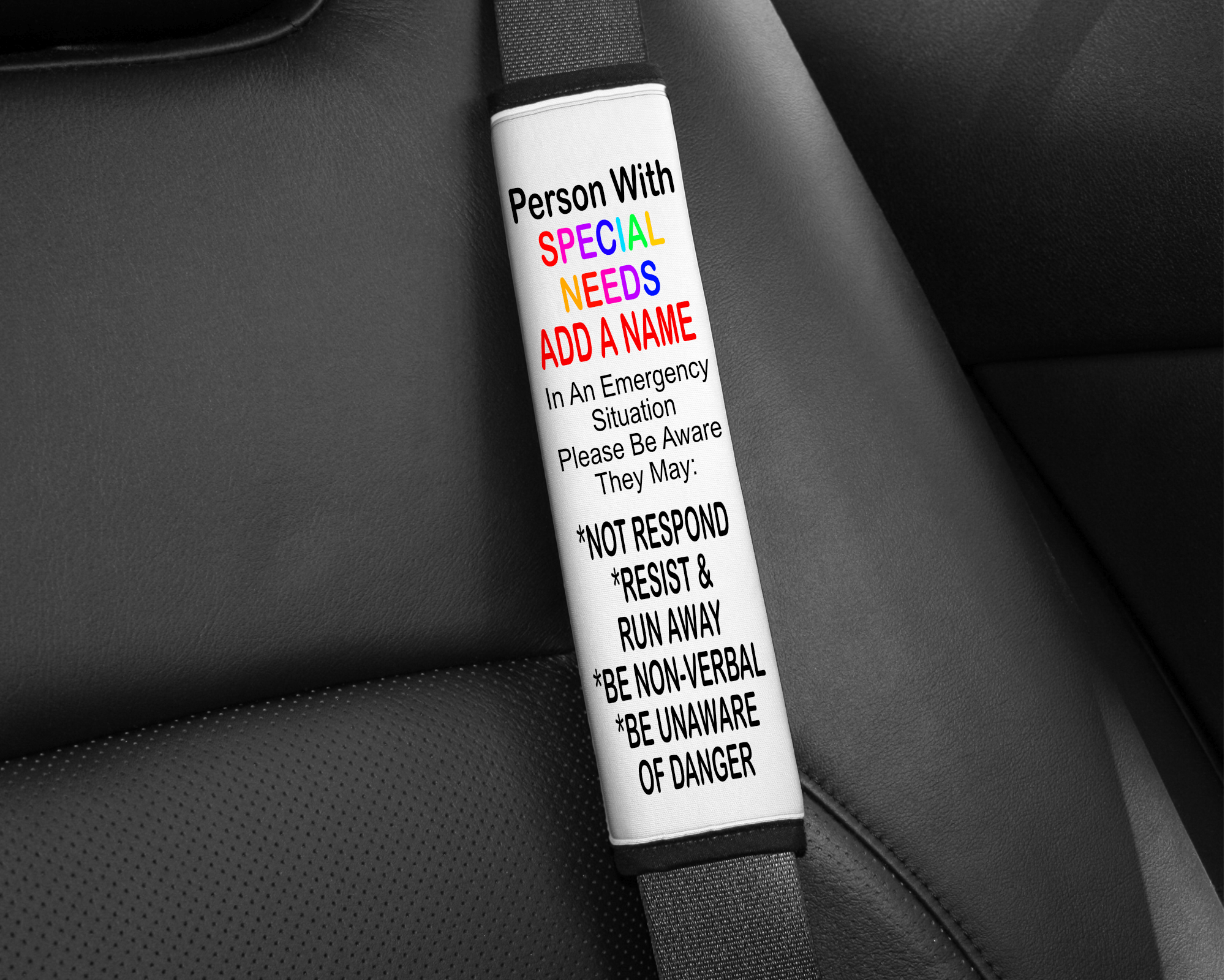 Special Needs Seatbelt Cover *Add Name*-Stay Foxy Boutique, Florissant, Missouri