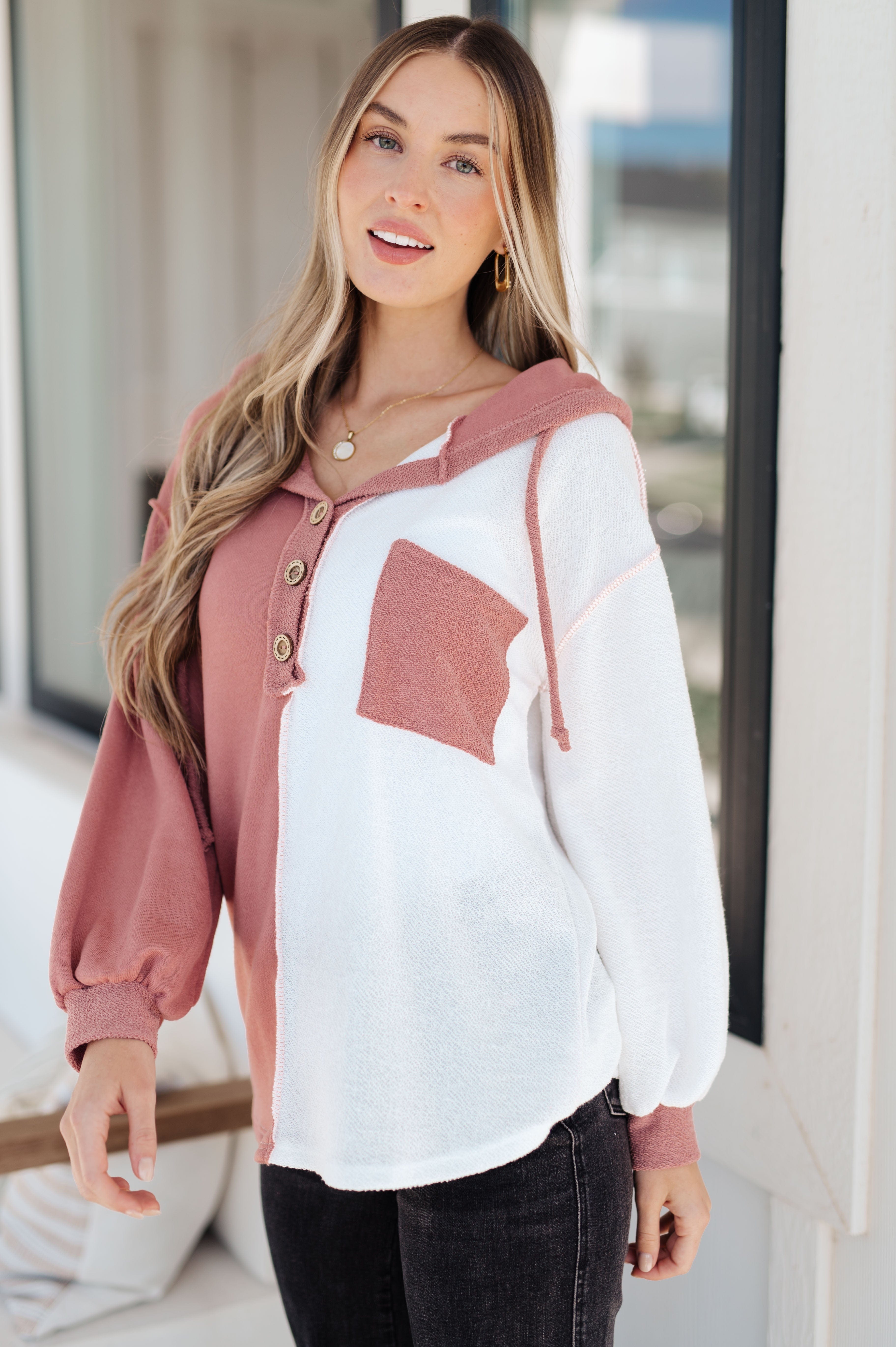 Best On The Block Color Block Hoodie-Womens-Stay Foxy Boutique, Florissant, Missouri
