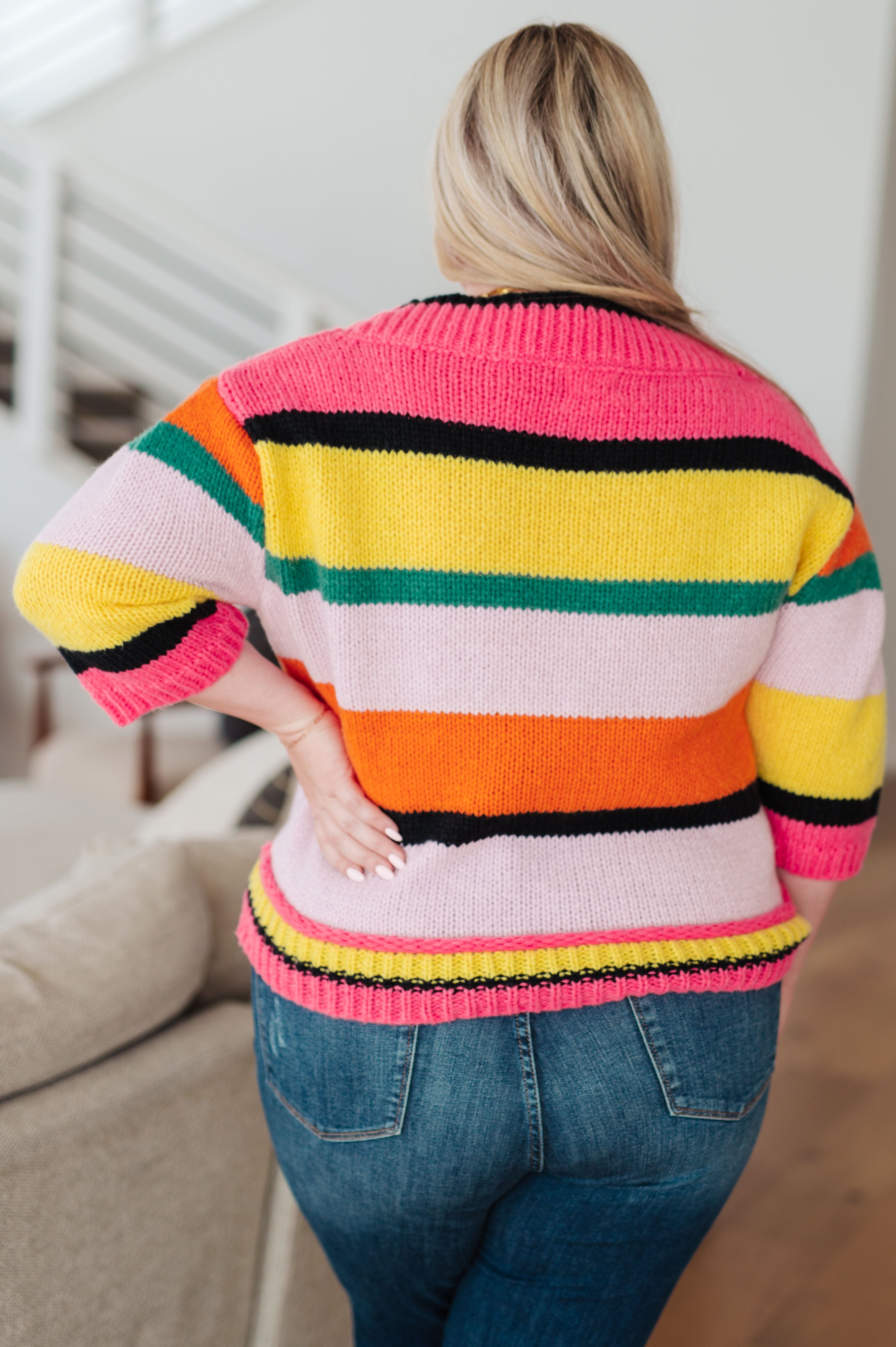 Bright Side Striped Sweater-Womens-Stay Foxy Boutique, Florissant, Missouri