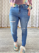 Enchanting Embroidered Judy Blue Skinny Jeans-judy blue-Stay Foxy Boutique, Florissant, Missouri