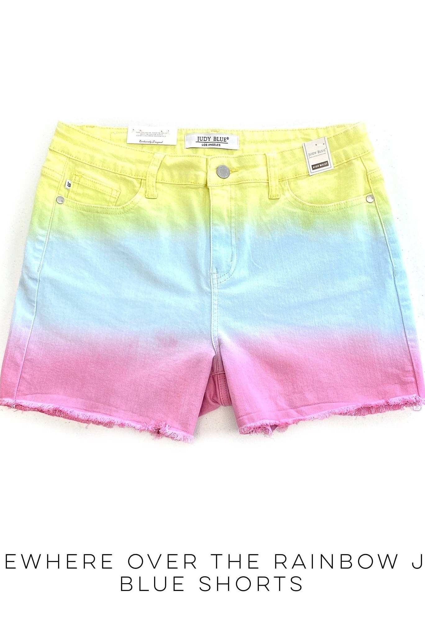 Somewhere Over The Rainbow Judy Blue Shorts-judy blue-Stay Foxy Boutique, Florissant, Missouri