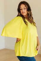 Cali Blouse in Neon Yellow-Womens-Stay Foxy Boutique, Florissant, Missouri