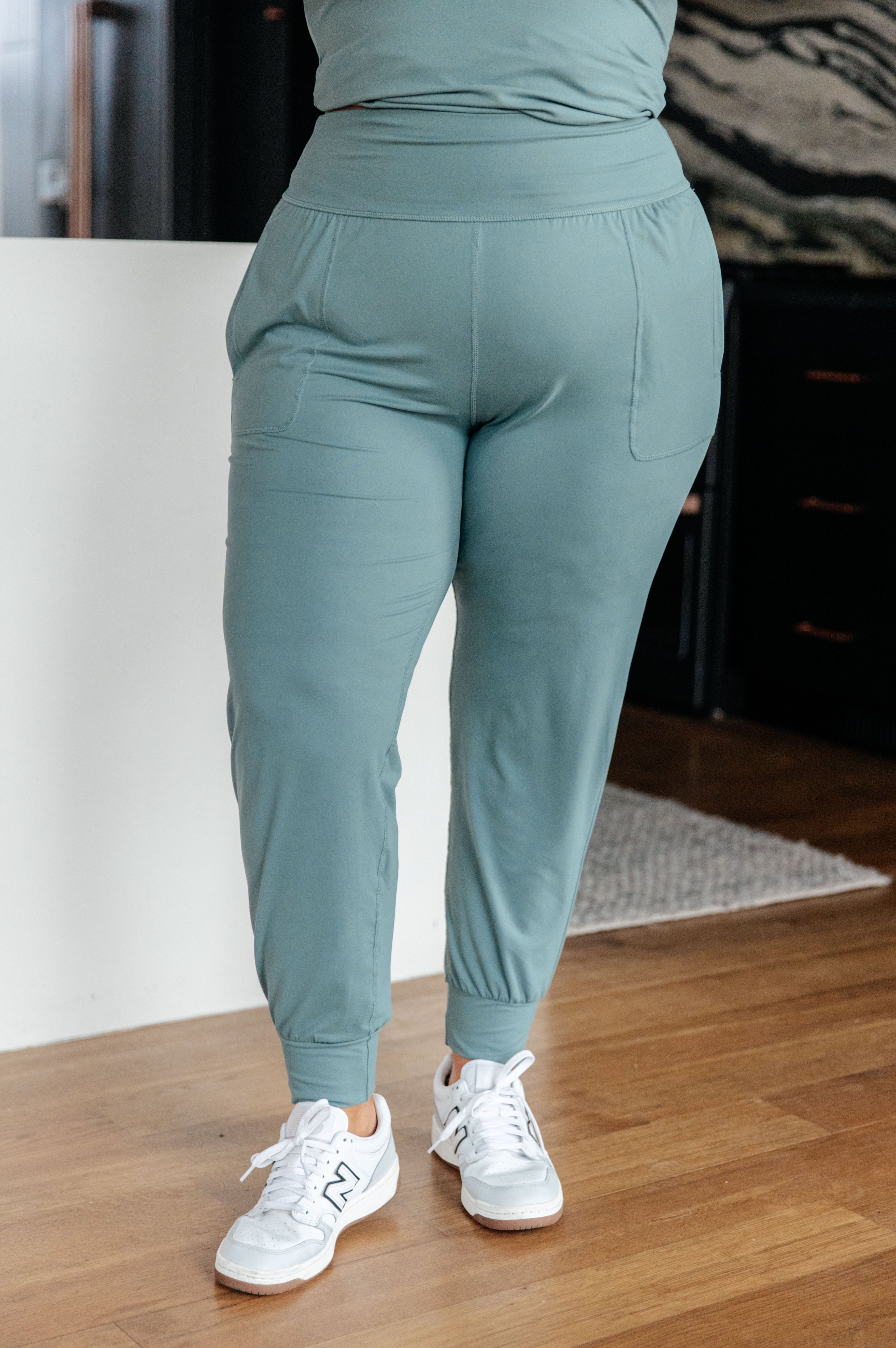 Always Accelerating Joggers in Tidewater Teal-Womens-Stay Foxy Boutique, Florissant, Missouri