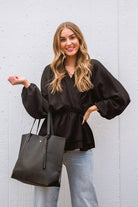 Catch Me There Blouse In Black-Womens-Stay Foxy Boutique, Florissant, Missouri
