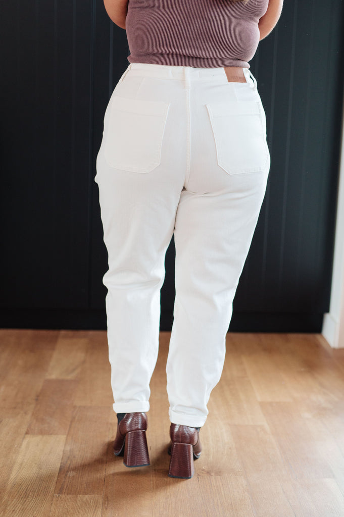 Charlene High Rise Jogger in Ecru-Womens-Stay Foxy Boutique, Florissant, Missouri