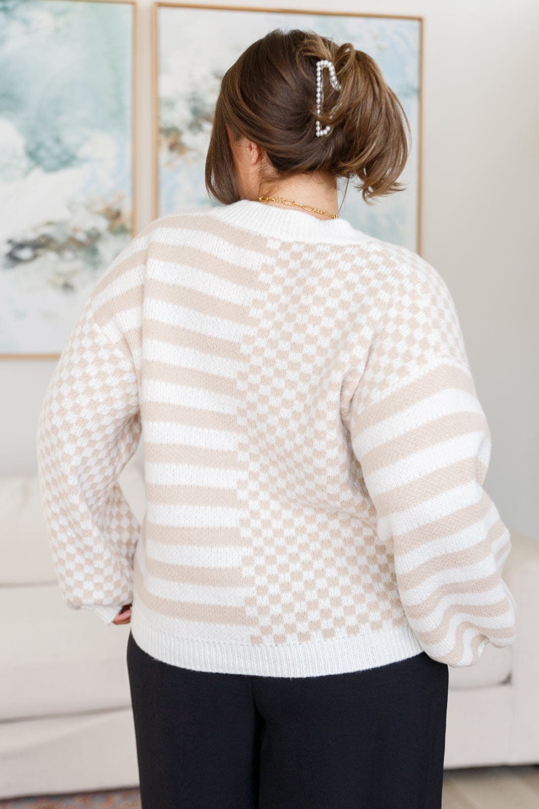 Check That Line Cardigan-Womens-Stay Foxy Boutique, Florissant, Missouri