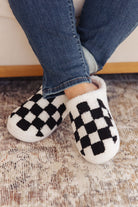 Checked Out Slippers in Black-Womens-Stay Foxy Boutique, Florissant, Missouri