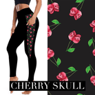 Cherry Skull Leggings-Stay Foxy Boutique, Florissant, Missouri