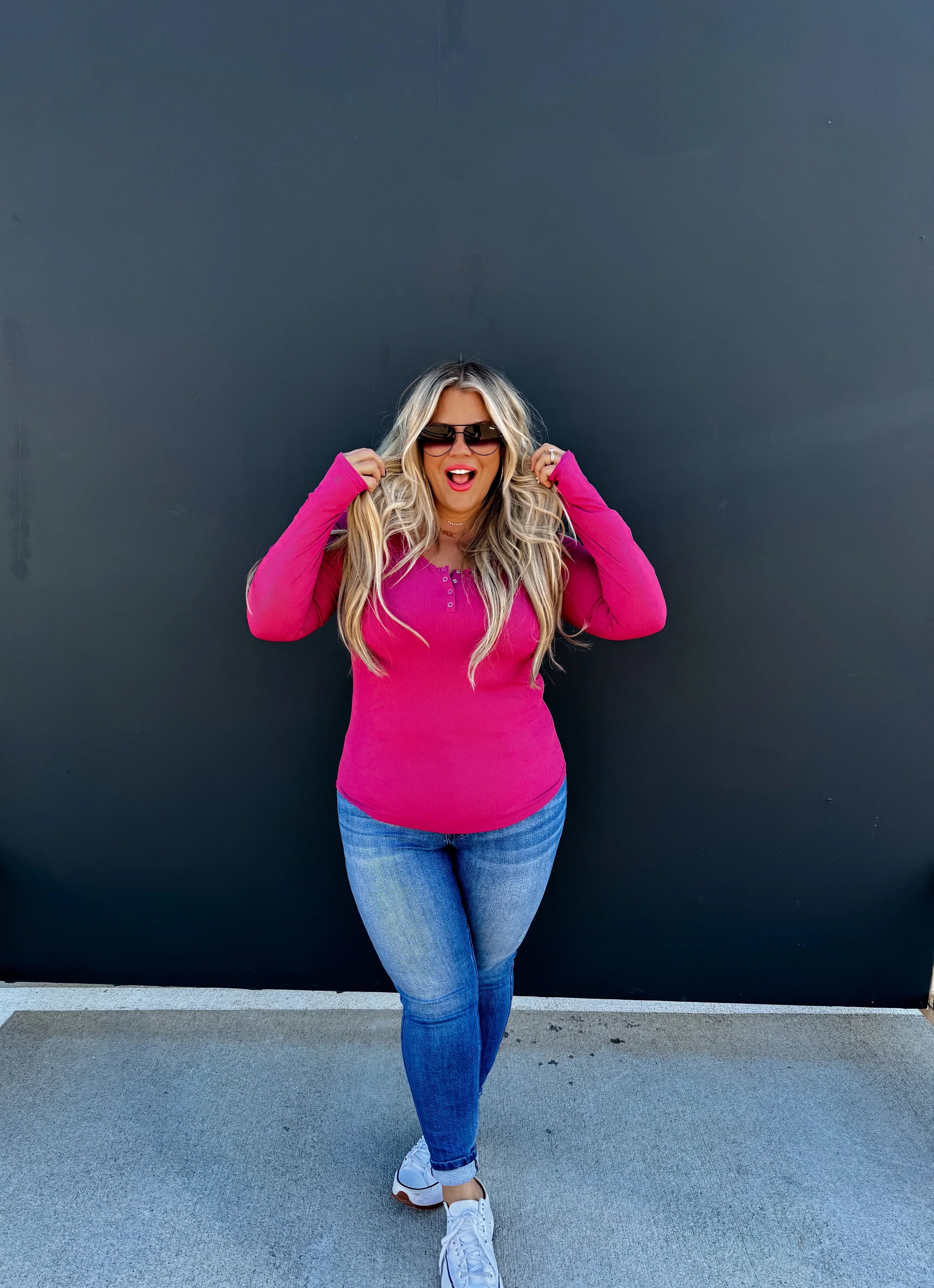 PREORDER: Brooklyn Snap Henley in Five Colors-Womens-Stay Foxy Boutique, Florissant, Missouri