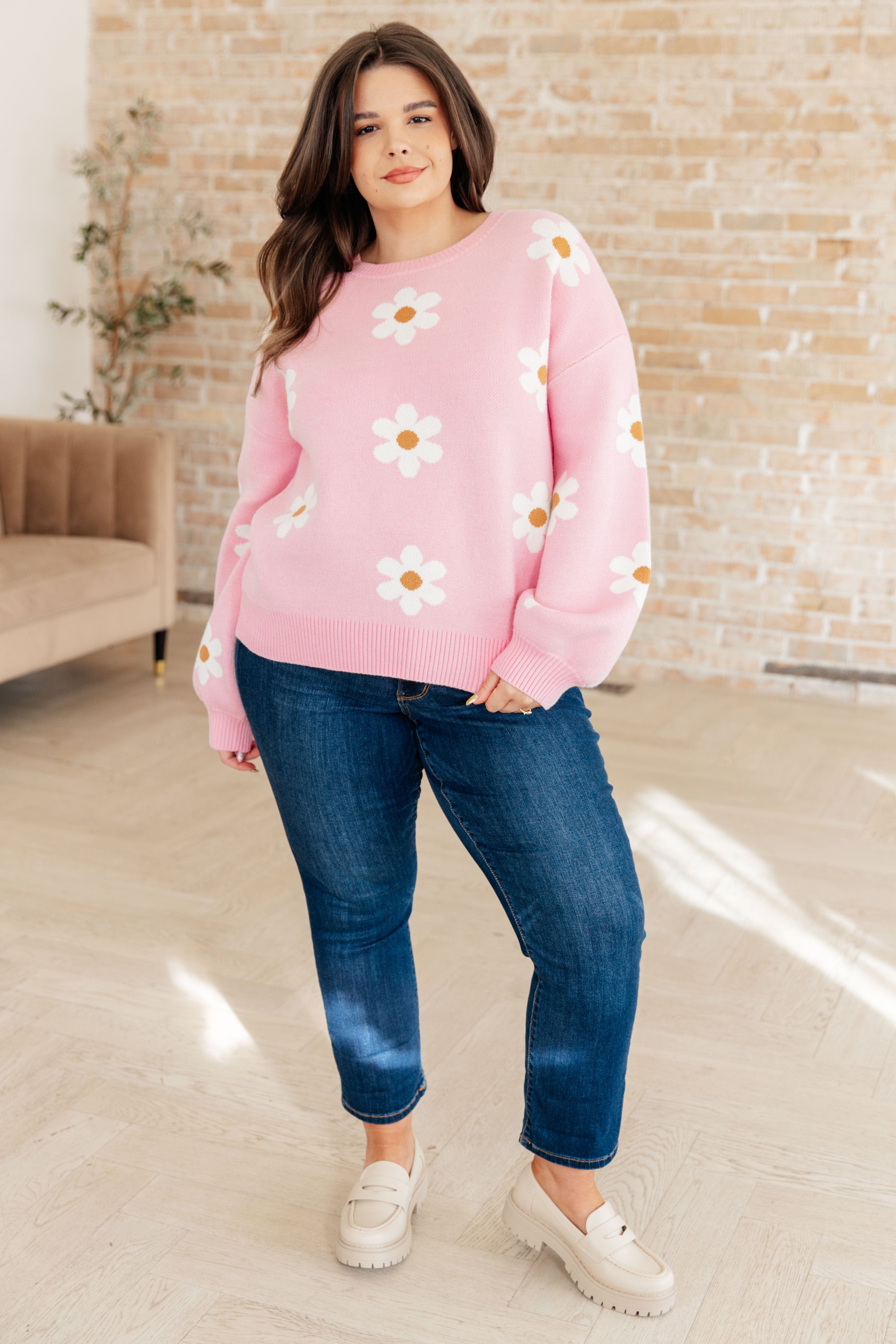 Don't Worry About a Thing Floral Sweater-Tops-Stay Foxy Boutique, Florissant, Missouri