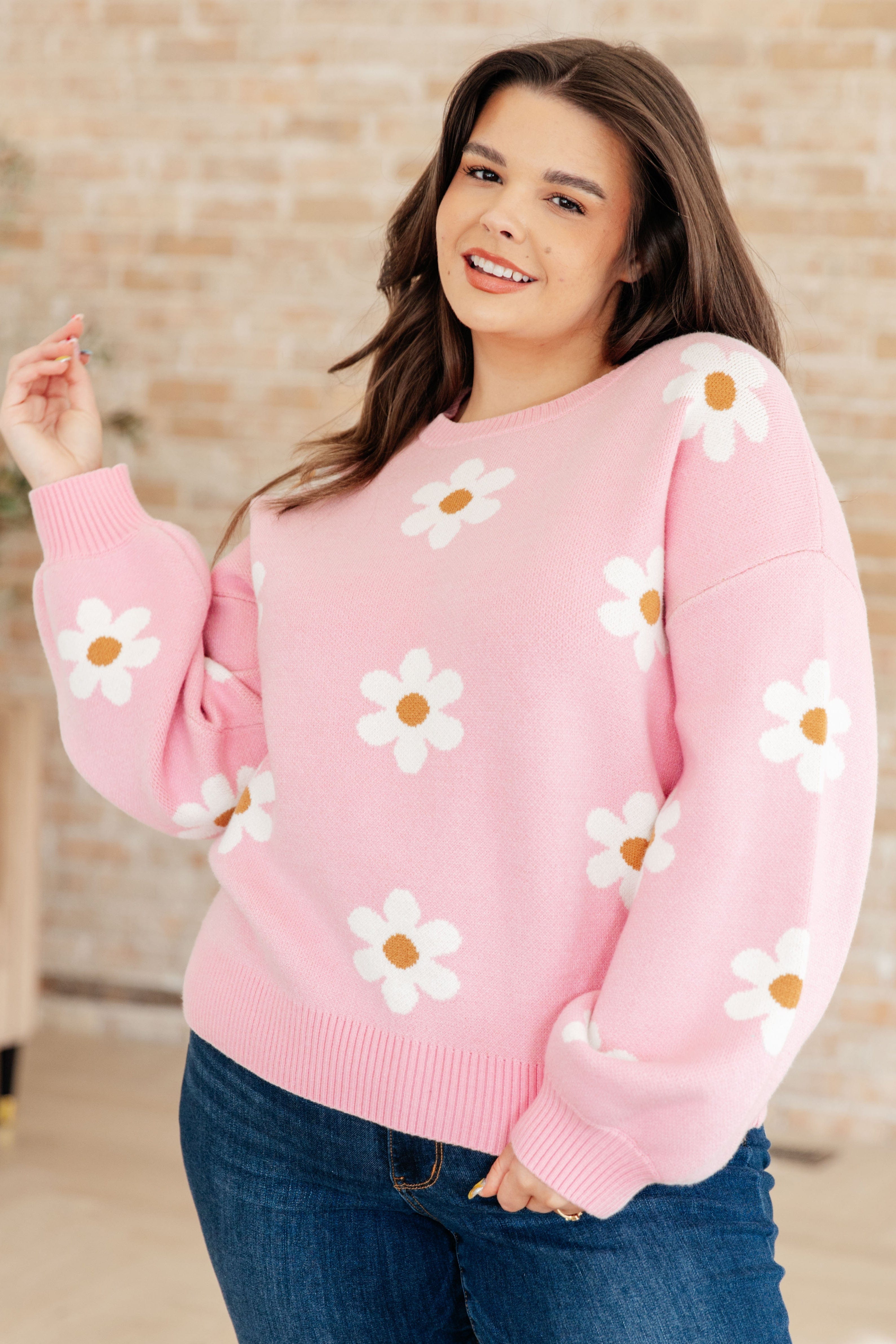 Don't Worry About a Thing Floral Sweater-Tops-Stay Foxy Boutique, Florissant, Missouri